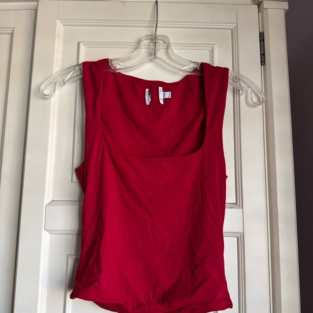 Princess Polly Red Scoop Neck Tank Top